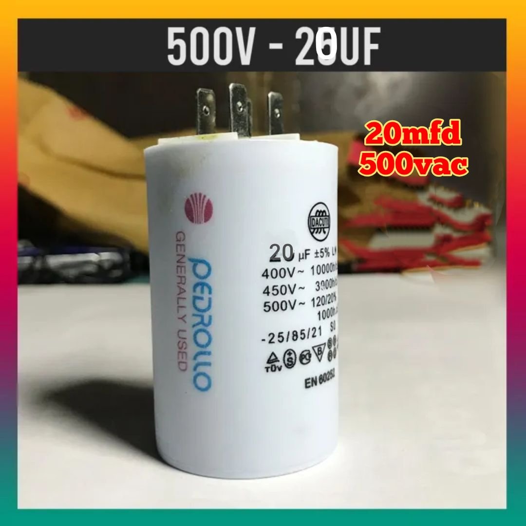 500 Volt 20uF Pedrollo Capacitor for Water Pump

Submersible Pump Capacitor