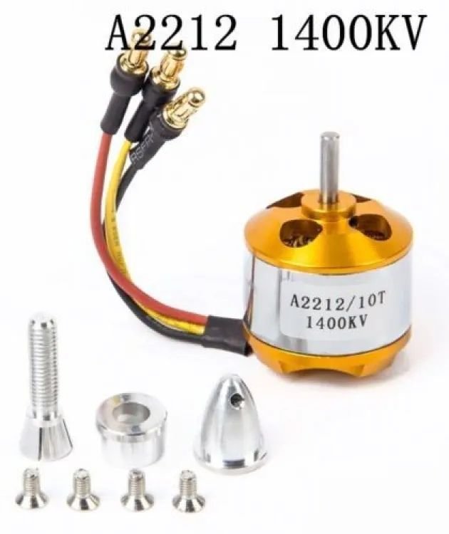A2212 10T 1400KV Brushless Motor High Power Outrunner DC Motor for RC Airplane & Drone