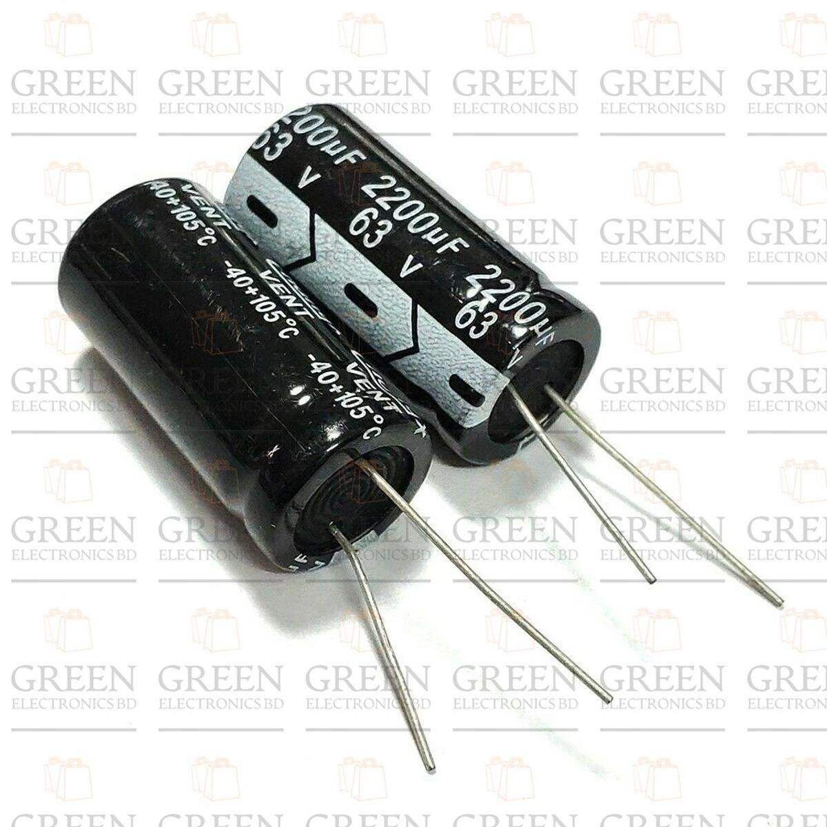 Radial 2200uF Electrolytic Capacitor 63V-5Pcs
