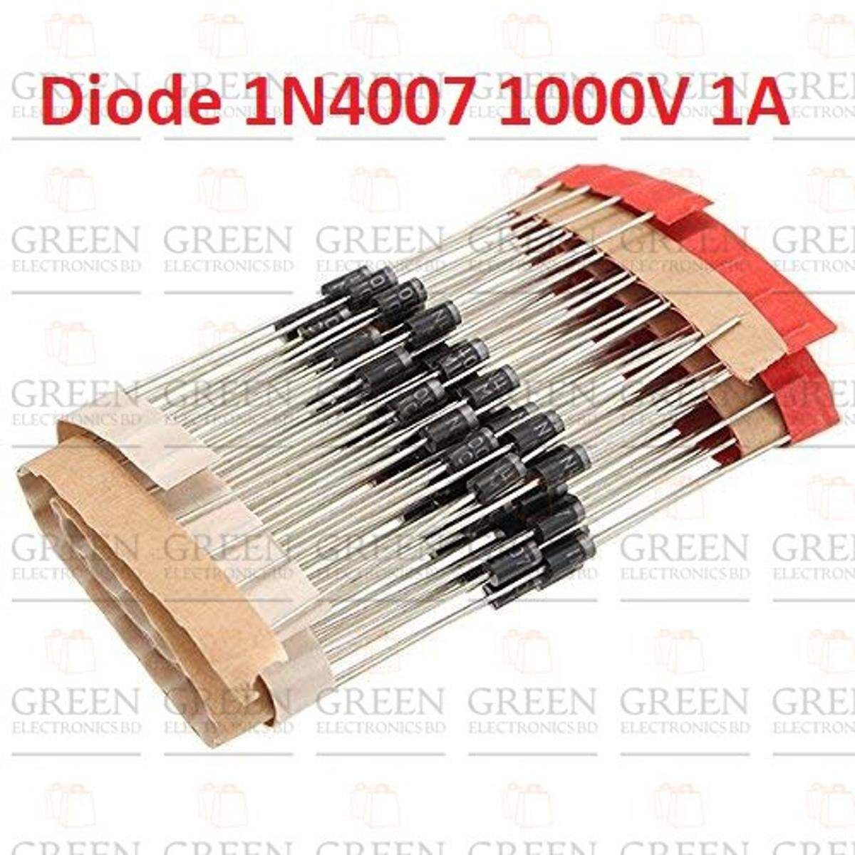 50pcs Diode 1N4007 1000V 1A General Purpose Rectifier Diode 1N 4007 Silicon Junction Diode DO-41 Package-100Pcs