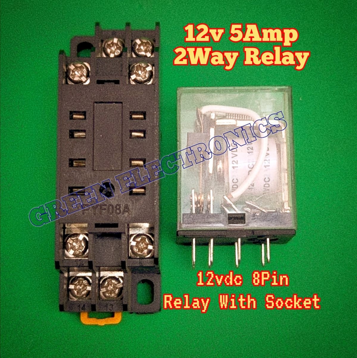 12v 5Amp 8pin Relay With Bass Switching Relay dc genarel parpus use