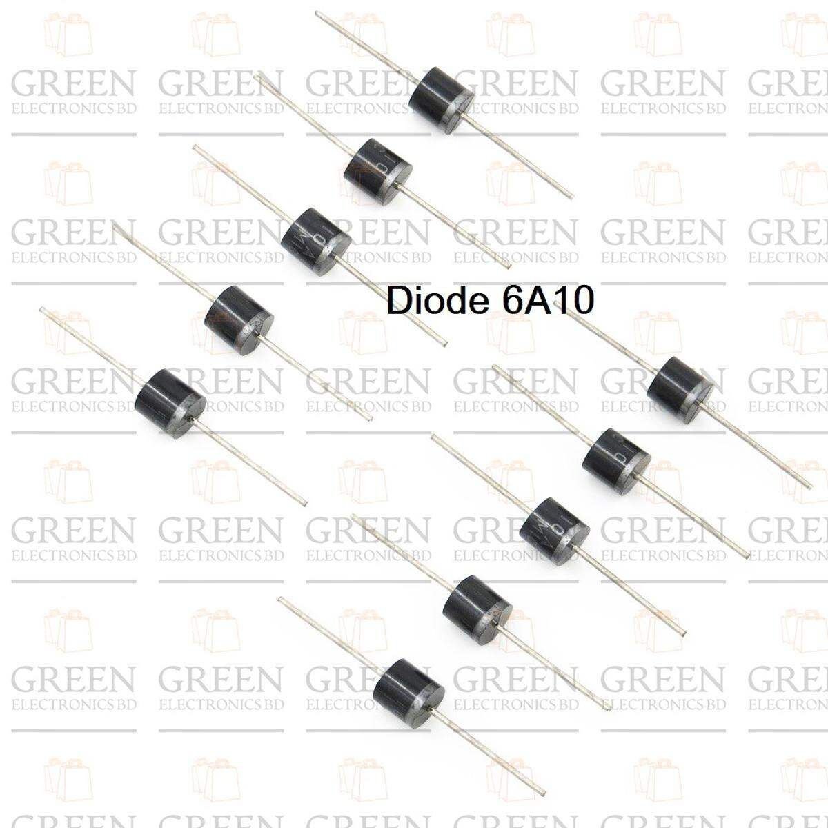 6Amp 10Pcs- Diode 6A10 1000V 1KV General Purpose Rectifier Axial Diode 6A10 Silicon Junction Diode R-6 Package