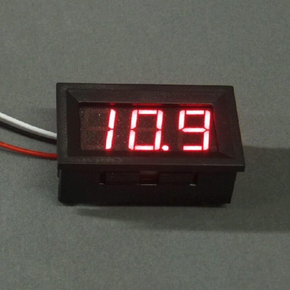 DC 0-100V 0.56″ Inch Digital Display Voltmeter Panel Mount Home Use Voltage Display 3 Wire Digital AC Voltmeter Voltage Meter RED Display 100V Digital Voltage Meter Tester Measuring & Levelling