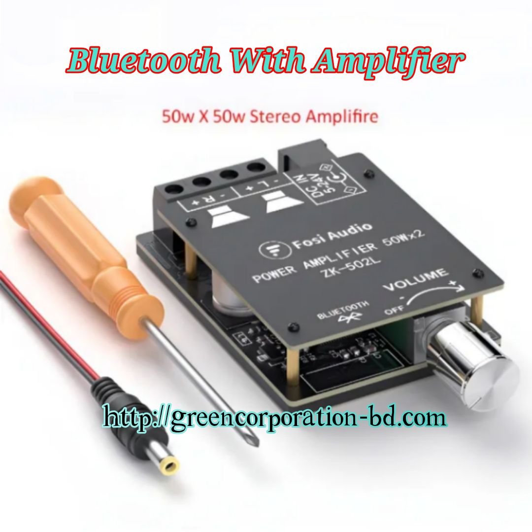 Audio ZK-502L Bluetooth 5.0 Receiver Amplifier Board 2 Channel Mini Wireless Stereo Audio Digital Amp Module for Home Passive Speakers 50W x 2