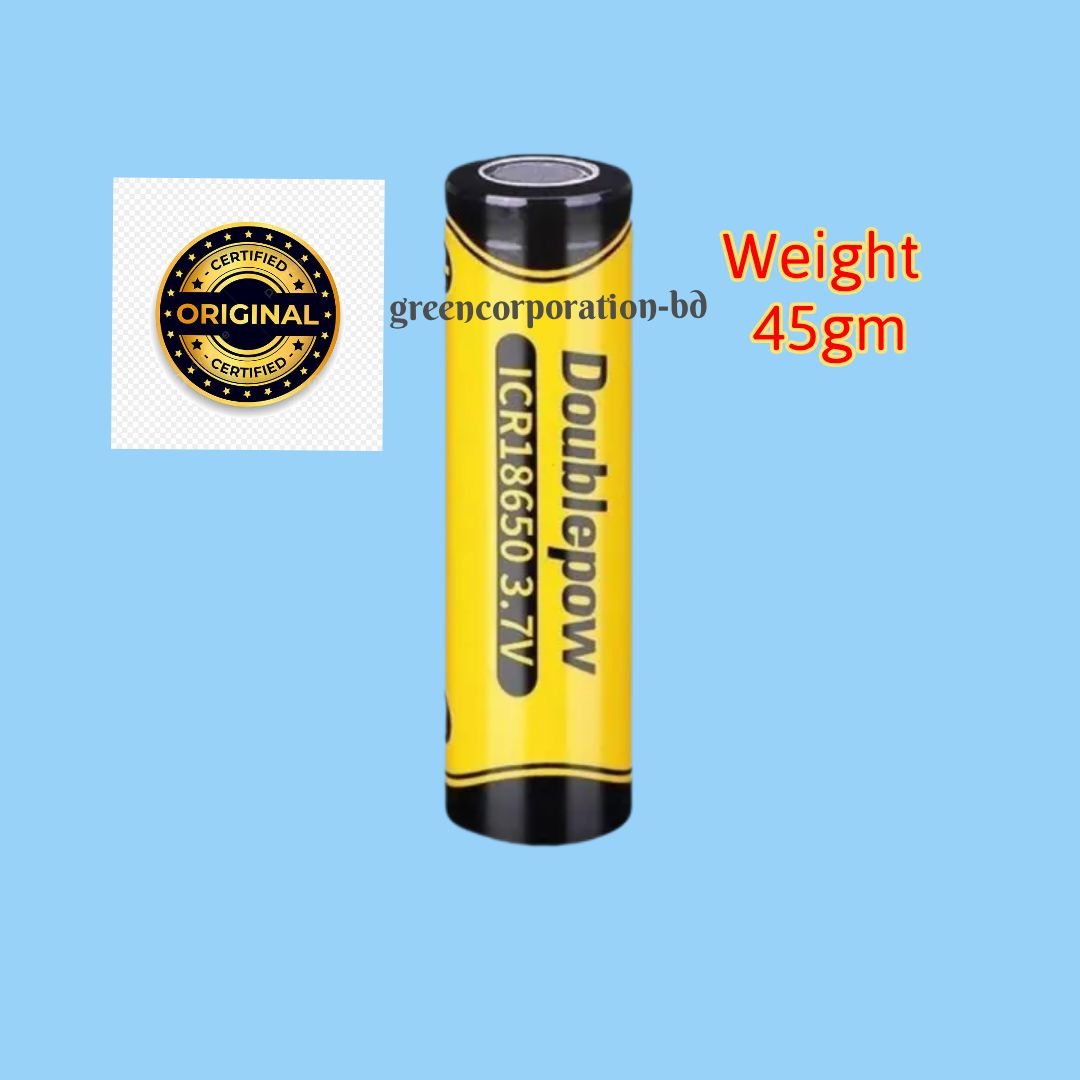 1pc Doublepow 18650 3.7V 1200mAh LSD Li-ion Rechargeable Flat Head Battery