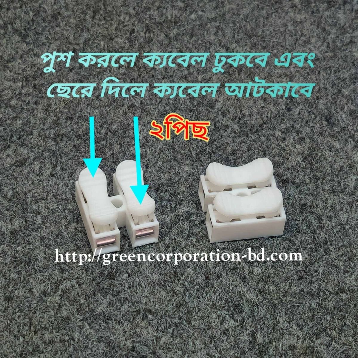 CH-2 Spring Quick Wire Connector (also known as a 2-pin push quick connector spring clamp terminal