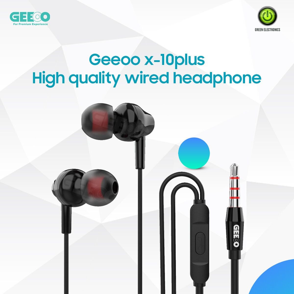 Geeoo x-10 High quality wired premium bass headphone.