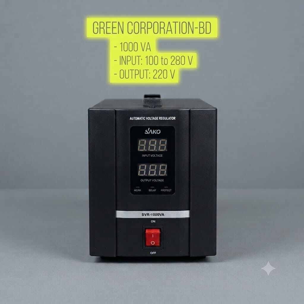 SAKO SVR 1000VA Servo Voltage Stabilizer 3kva single phase Automatic Voltage Stabilizer