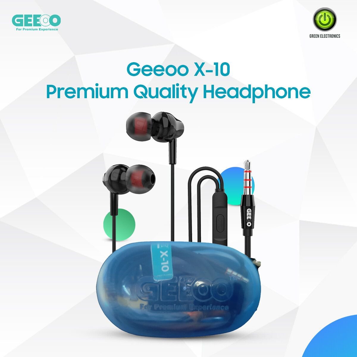 Geeoo X-10 Premium Quality Headphone With Plastic Caching