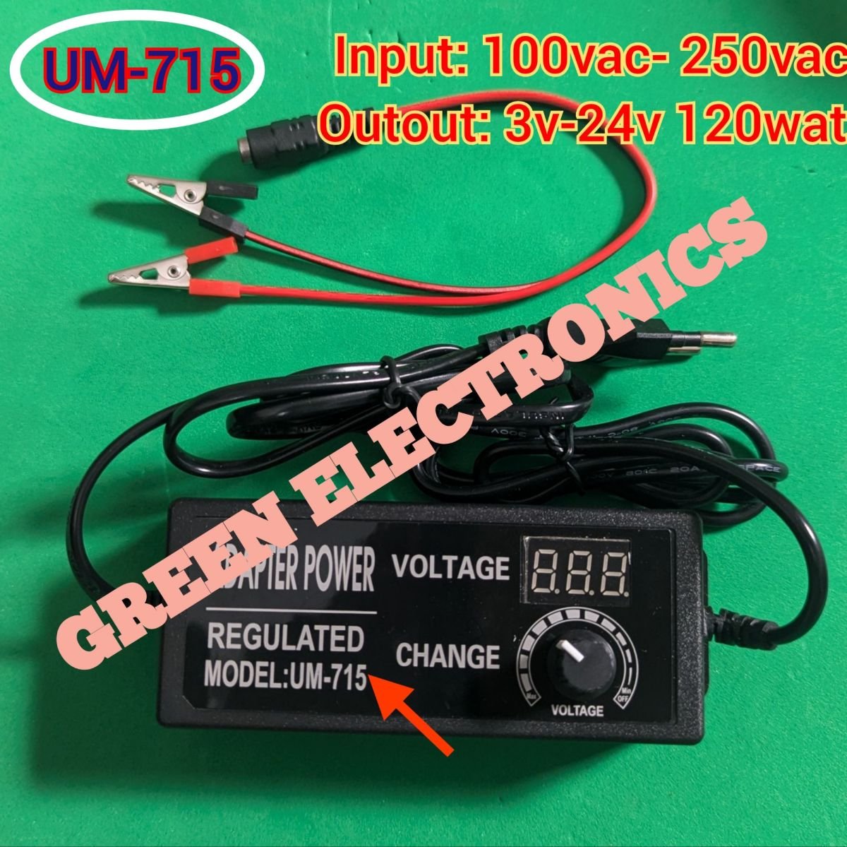 Dc Clip With Adjustable High Quality Um 715 Model 120Wat Adaptor