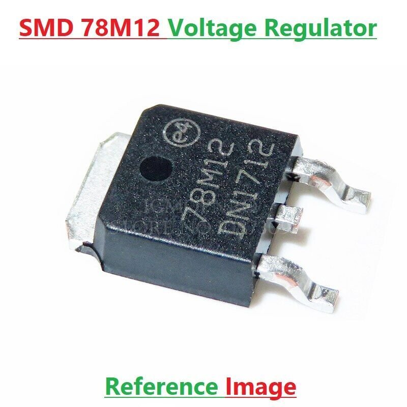 3Pcs- 7812 A Class SMD LM7812 Voltage Regulator SMD LM7812 IC 12V 1.5A Voltage Regulator 3 Pin Leads SMD 78M12 Regulator IC TO-220 Package 12V SMD 7812 Voltage Regulator