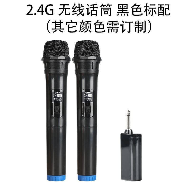 Wireless Handheld Microphone,Metal Dual UHF Cordless Dynamic Mic System With 1800MAh Rechargeable Receiver For Karaoke,Party, Wedding